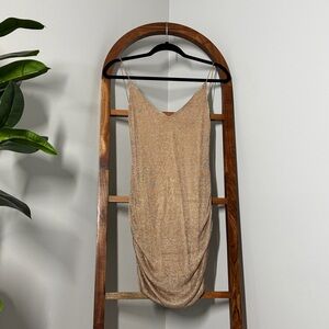 Hello Molly US 8 Hotel Room Service Dress in Rose Gold NEW